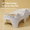 Double Ceramic Pet Bowls with Stand