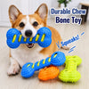 Double-Layer Squeaky Bone Chew Toy for Large Dogs