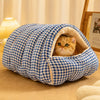 Semi-Enclosed Washable Bed for Cats and Small Dogs