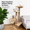 Cat Tree with Cat House, Scratching Posts & Sisal Toy
