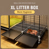 Indoor Small Dog Crate with Separate Sleeping and Potty Areas