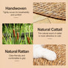 Round Woven Cattail Grass Cat Scratcher Mat