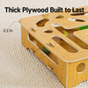 Wooden Cat Maze Toy with Scratch Pad