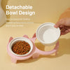 Double Ceramic Pet Bowls with Stand