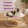 Round Elevated Pet Bed with Breathable Fabric