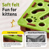 Cat Plush Pawing Toy with Three Bells – Square Design