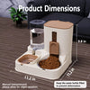 Pet Food and Water Bowl with Separate Compartments and Measured Feeding