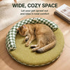 Round Woven Cat Bed with Removable Washable Mat