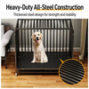 Iron Dog Crate with Potty Tray for Medium to Large Dogs