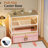 Enclosed Cat Litter Box Cabinet with Upper Storage Shelf