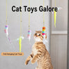 Hanging Feather Teaser Wand Toy for Cats