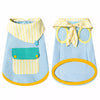 Lightweight Cotton-Linen Dog Vest with Bow Tie for Summer