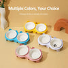 Double Ceramic Pet Bowls with Stand