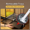 Indoor Small Dog Crate with Separate Sleeping and Potty Areas