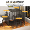 Iron Dog Crate with Potty Tray for Medium to Large Dogs