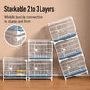 Stackable Resin Pet Crate with Toilet Tray for Indoor Use