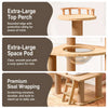 Solid Wood Multi-Level Cat Tree with Hideaways and Platforms