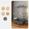 Large Stainless Steel Bird Cage for Small & Medium Birds