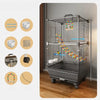 Large Stainless Steel Bird Cage for Small & Medium Birds