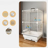 Large Stainless Steel Bird Cage for Small & Medium Birds