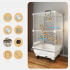 Large Stainless Steel Bird Cage for Small & Medium Birds