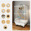 Large Stainless Steel Bird Cage for Small & Medium Birds