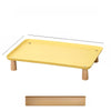 Elevated Pet Feeding Stand with Wooden Legs for Cats and Dogs