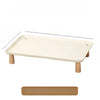 Elevated Pet Feeding Stand with Wooden Legs for Cats and Dogs
