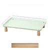 Elevated Pet Feeding Stand with Wooden Legs for Cats and Dogs
