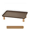 Elevated Pet Feeding Stand with Wooden Legs for Cats and Dogs
