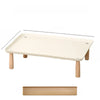 Elevated Pet Feeding Stand with Wooden Legs for Cats and Dogs