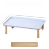 Elevated Pet Feeding Stand with Wooden Legs for Cats and Dogs