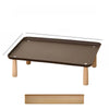 Elevated Pet Feeding Stand with Wooden Legs for Cats and Dogs