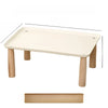 Elevated Pet Feeding Stand with Wooden Legs for Cats and Dogs