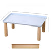 Elevated Pet Feeding Stand with Wooden Legs for Cats and Dogs