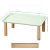 Elevated Pet Feeding Stand with Wooden Legs for Cats and Dogs