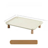 Elevated Pet Feeding Stand with Wooden Legs for Cats and Dogs