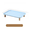 Elevated Pet Feeding Stand with Wooden Legs for Cats and Dogs