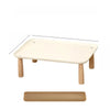 Elevated Pet Feeding Stand with Wooden Legs for Cats and Dogs