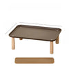 Elevated Pet Feeding Stand with Wooden Legs for Cats and Dogs