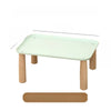 Elevated Pet Feeding Stand with Wooden Legs for Cats and Dogs