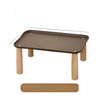 Elevated Pet Feeding Stand with Wooden Legs for Cats and Dogs