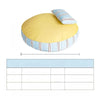 Striped Tatami-Style Pet Bed Mat with Pillow for Cats & Dogs