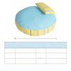 Striped Tatami-Style Pet Bed Mat with Pillow for Cats & Dogs