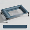Elevated Three-Sided Faux Leather Dog Bed for Small to Medium Dogs