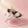 Round Elevated Pet Bed with Breathable Fabric