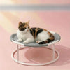 Round Elevated Pet Bed with Breathable Fabric