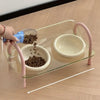 Double Pet Bowl Set with Slow-Feed Design and Splash Control