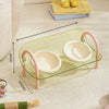 Double Pet Bowl Set with Slow-Feed Design and Splash Control