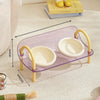 Double Pet Bowl Set with Slow-Feed Design and Splash Control